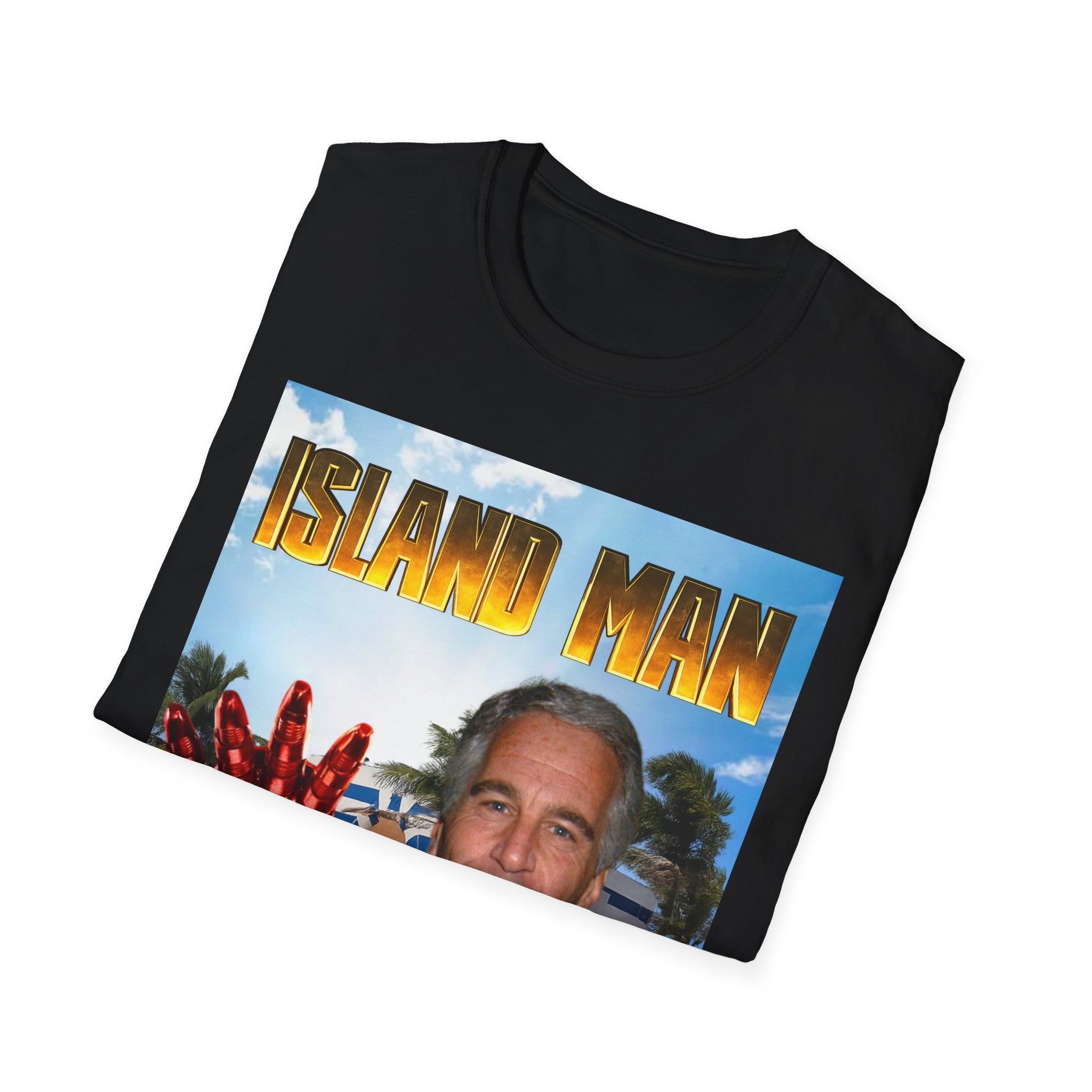 Graphic T-Shirt — "Island Man" Superhero Beach Design